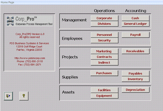 Manager Interface for government contracting software