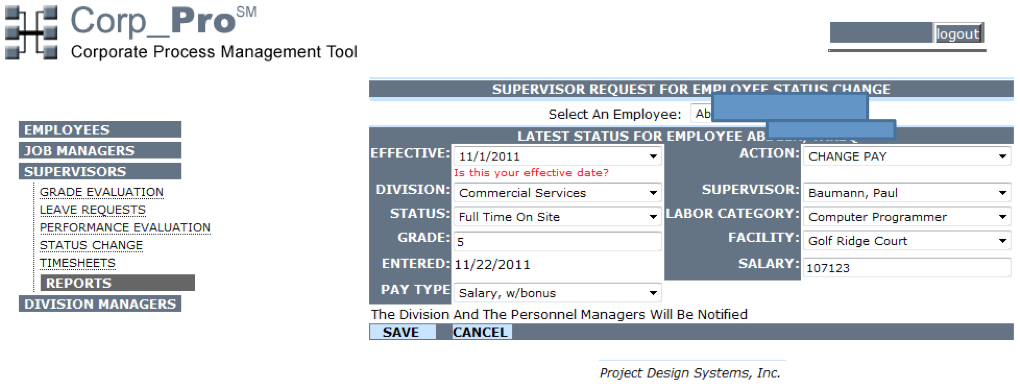 Supervisors - DCAA compliant timesheet